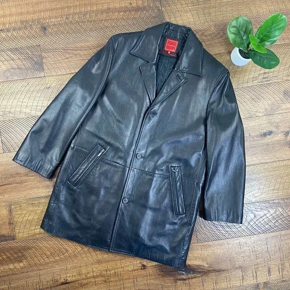Black Leather Trench Coats